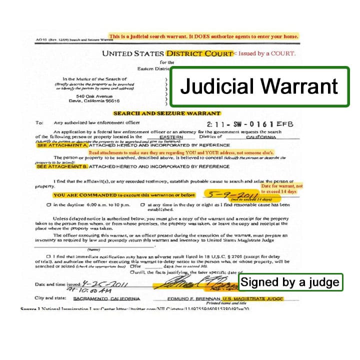 Ice Admin Warrant